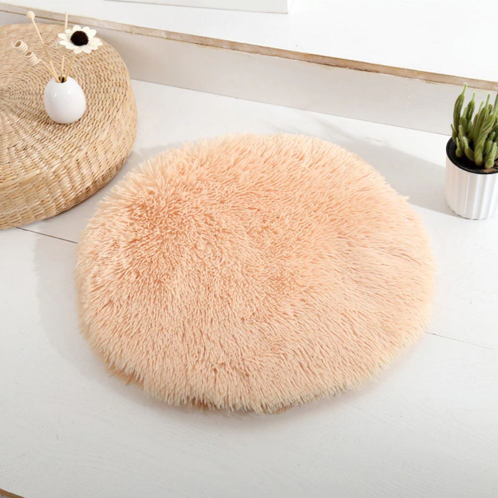 Fluffy Round Cat Blanket Apricot
