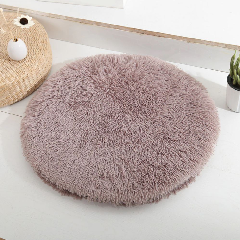 Fluffy Round Cat Blanket Brown