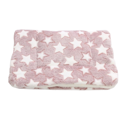 Star Patterned Cat Blanket star Pink
